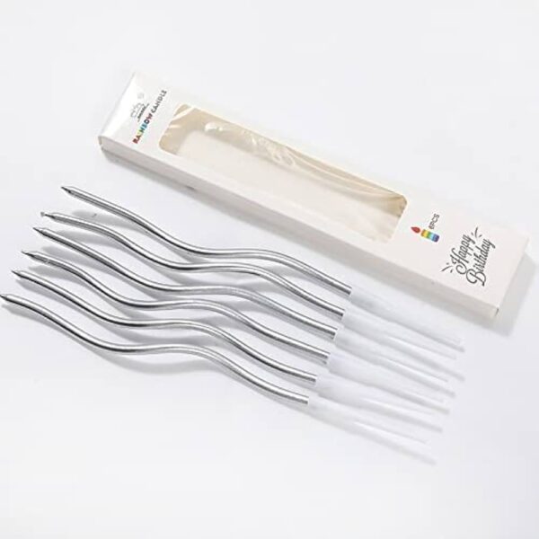 Twisted thin Metallic- SILVR (6pc)