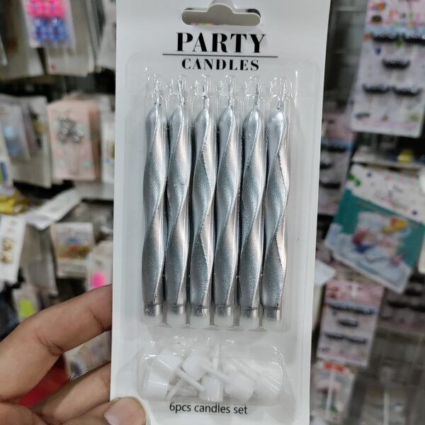 Candle ZIG-ZAG SIVER