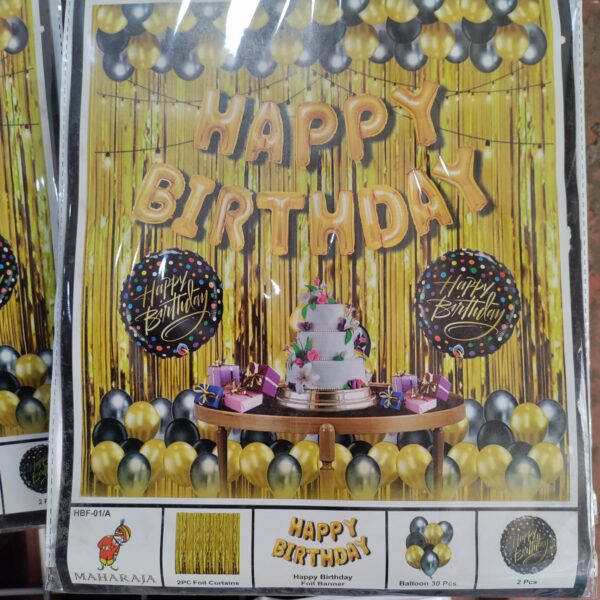 Happy Birthday Theme Decoration (Golden)