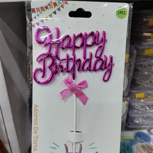 3D Metallic HBD Topper (PINK)