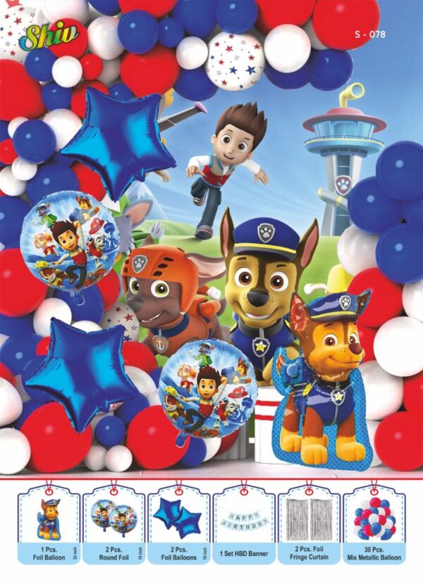 Paw Patrol Theme b'day Combo set